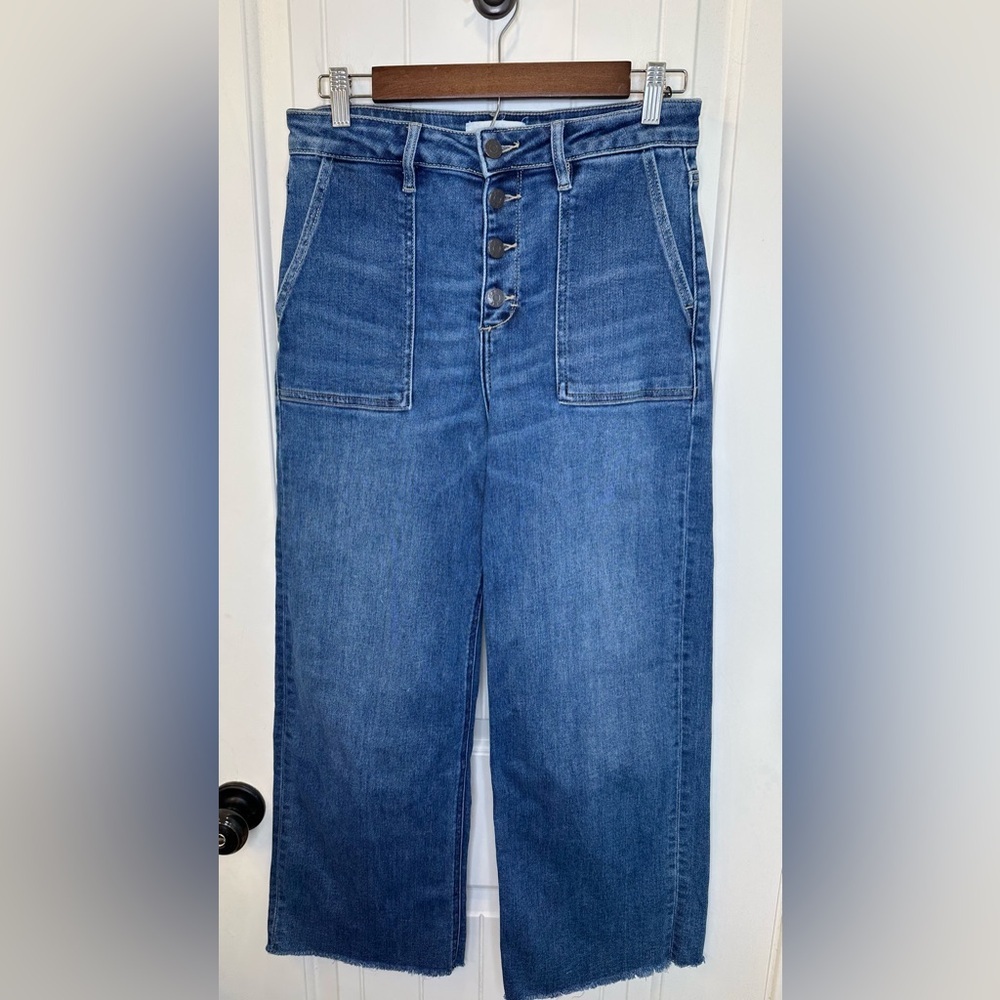 CARLY JEAN Los Angeles Hendrix Wide Leg Button Fly Jeans Size 7